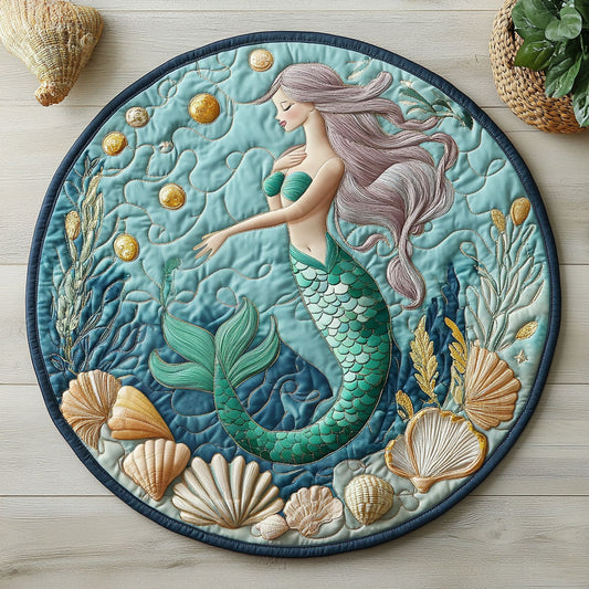 Mermaid Whisper CW0306025CL Quilted Round Mat