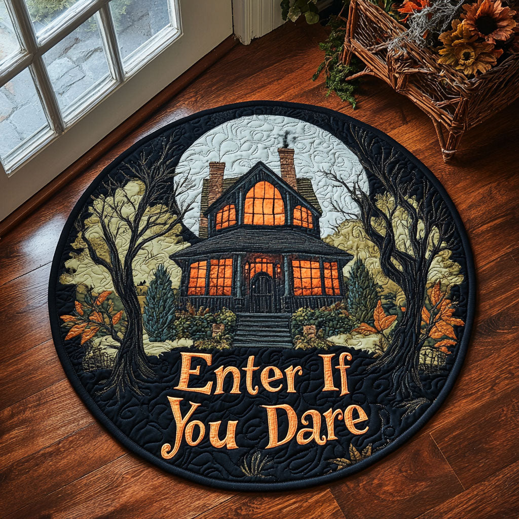 Spooky Entry CP3006043CL Quilted Round Mat