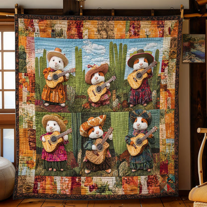 Happy Guinea Pig Strums WN3110092CL Quilt