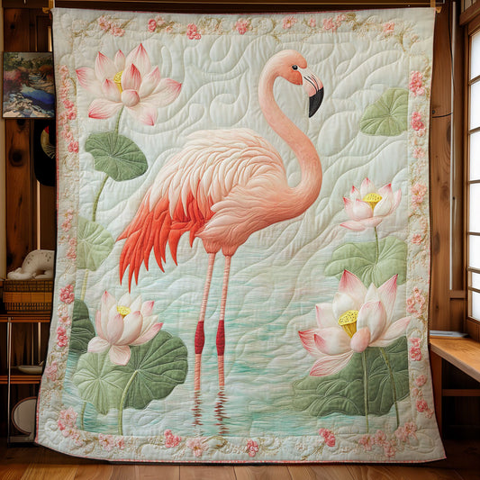 Flamingo Lotus CW2407031CL Quilt