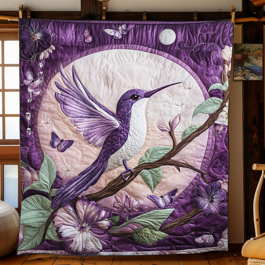 Purple Hummingbird WJ1701021CL Quilt