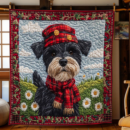 Scottish Terrier Bloom WN2104037CL Quilt