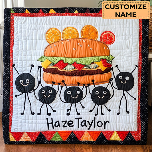 Ants At Work WN3007003CL Personalized Baby Quilt