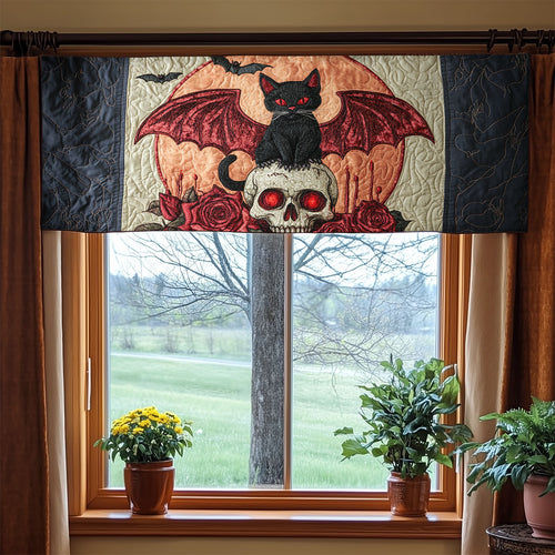 Majestic Skull WX0905034CL Quilted Valance