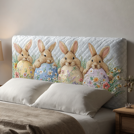 Fluffy Bunnies XR2612007CL Quilted Headboard Slipcover