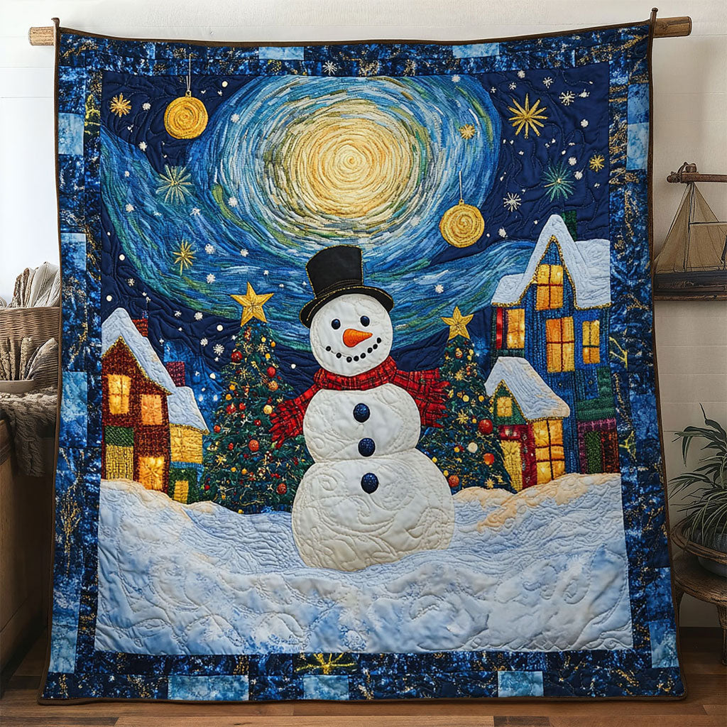 Peaceful Night Snowman WN0511072CL Quilt