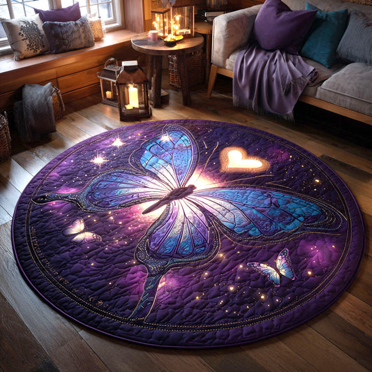 Magic Butterfly CW1401091CL Quilted Round Mat