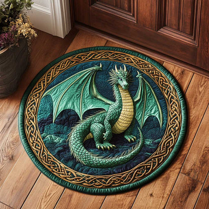 Emerald Dragon CQ2205014CL Quilted Round Mat