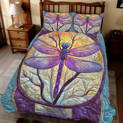 Dragonfly Purple WX1012043CL Duvet Cover Set