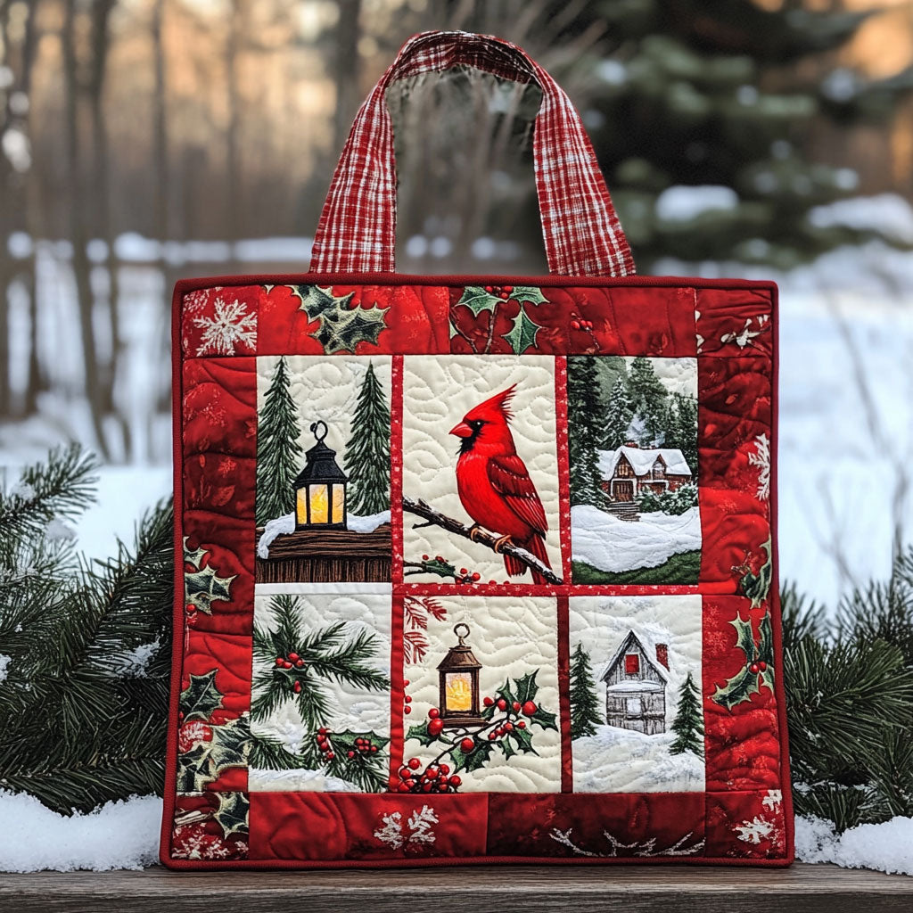 Candlelight Cardinal WN0711015CL Quilted Tote Bag