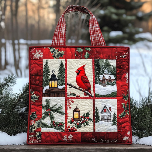 Candlelight Cardinal WN0711015CL Quilted Tote Bag