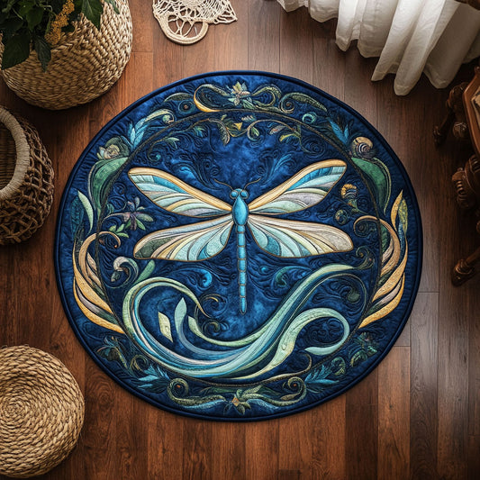 Mystic Dragonfly WX1005030CL Quilted Round Mat