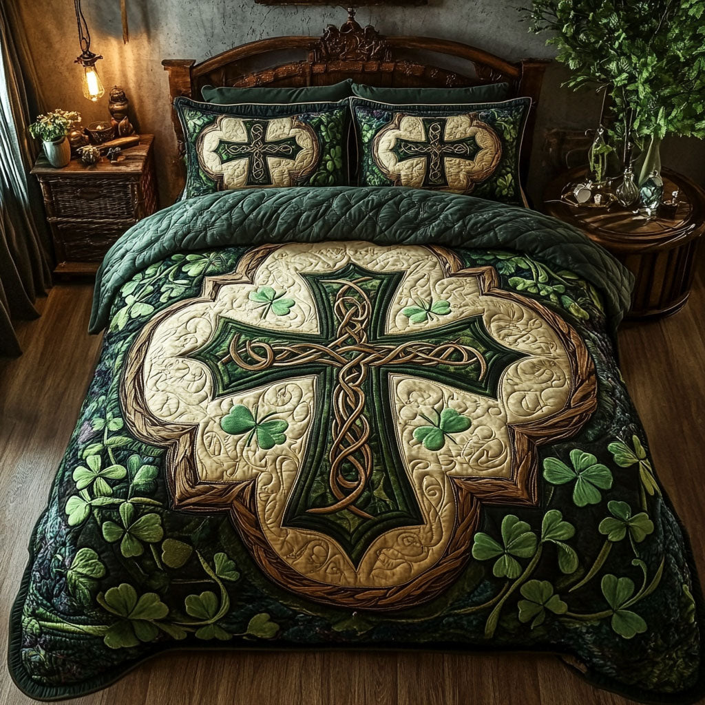 Cross In Shamrock WY2202016CL Duvet Cover Set