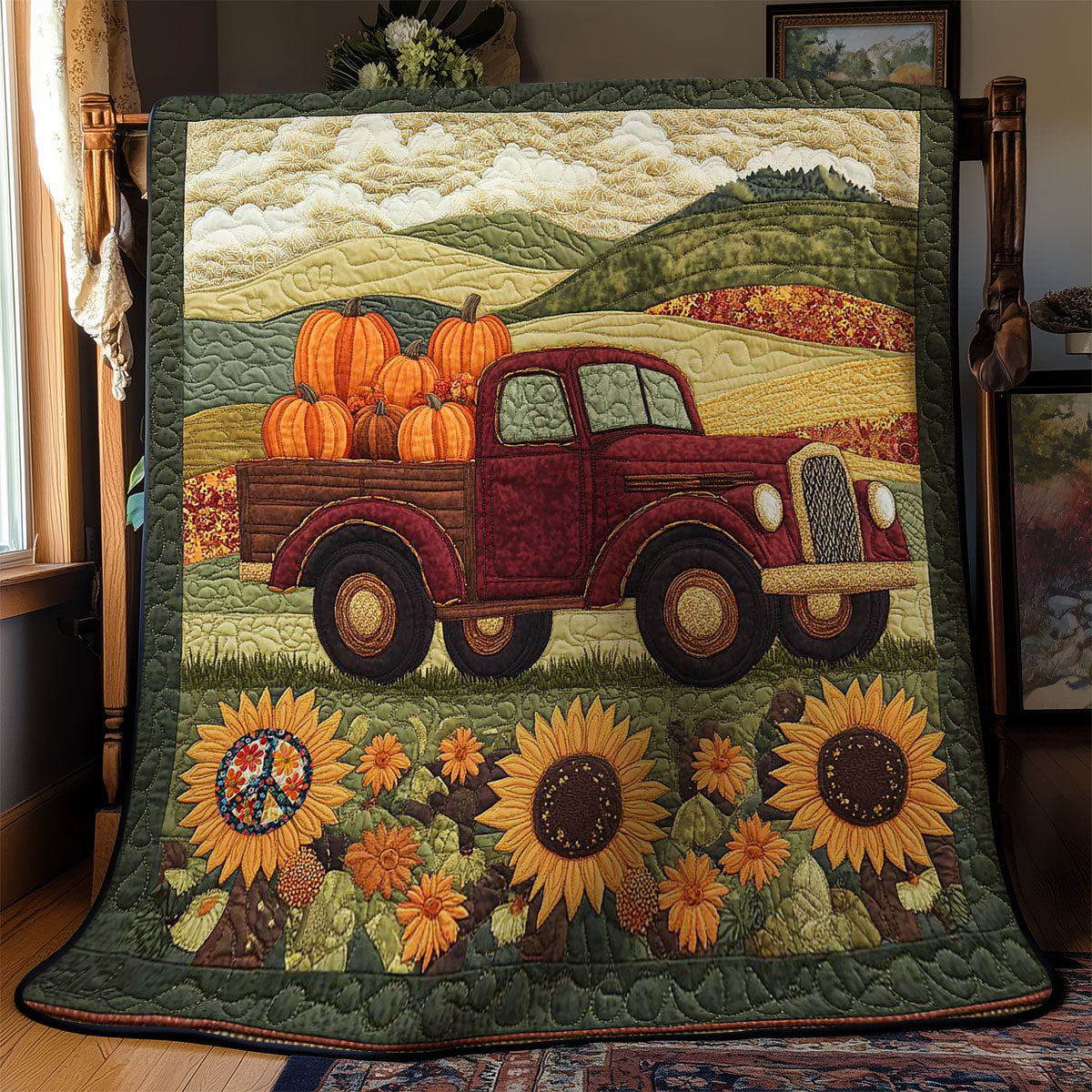 Vintage Truck Journey WN1511064CL Quilt