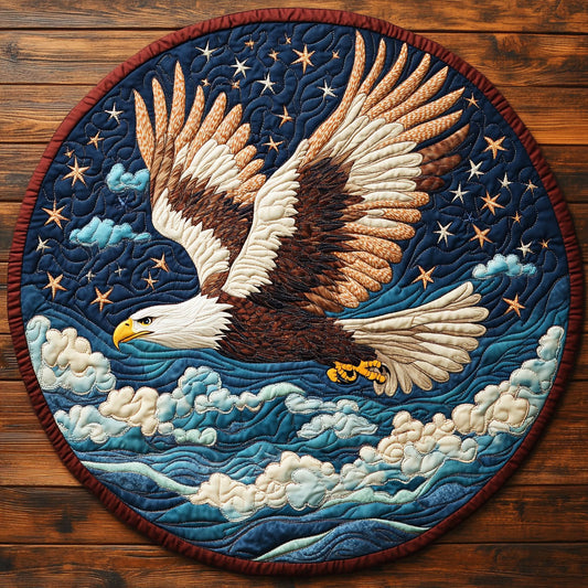Bald Eagle CW2407027CL Quilted Round Mat