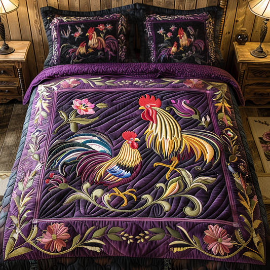 Rooster And Flower WY0201020CL Duvet Cover Set
