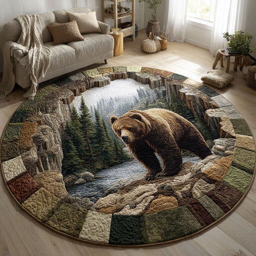 Peaceful Bear CW1001080CL Quilted Round Mat