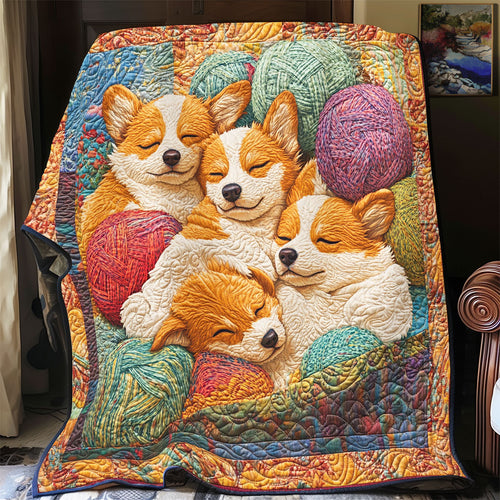 Cozzy Yarn And Corgi WY0901025CL Quilt