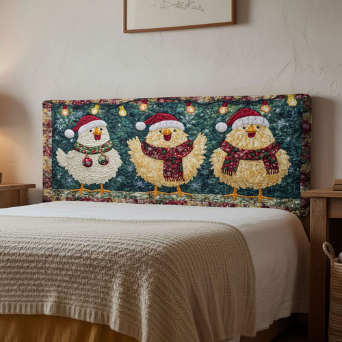 Chicken Snowy Joy WN1312027CL Quilted Headboard Slipcover