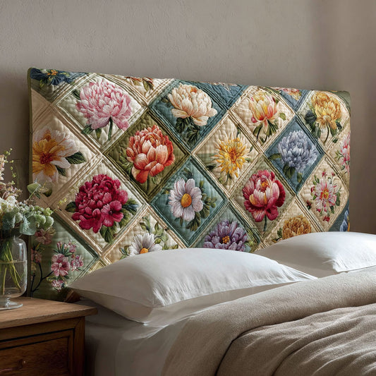 Garden Tiles CP2412036CL Quilted Headboard Slipcover