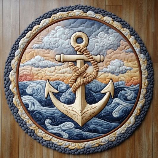 Ocean Treasure WY1106032CL Quilted Round Mat