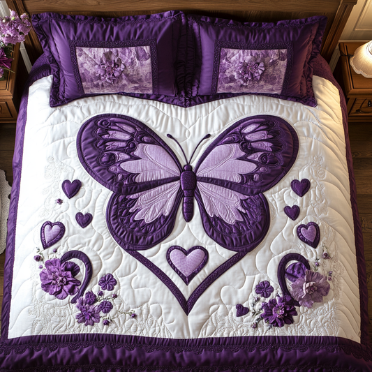 Purple Butterfly YR1701047CL Duvet Cover Set