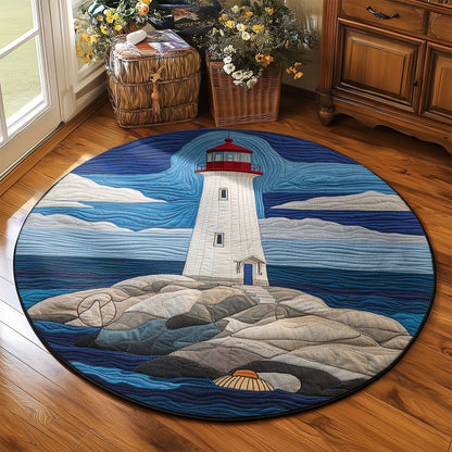 Whispering Lighthouse WN2503153CL Quilted Round Mat