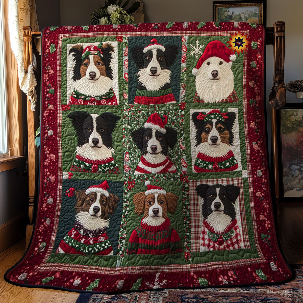 Border Collie Winter Magic WN0511014CL Quilt