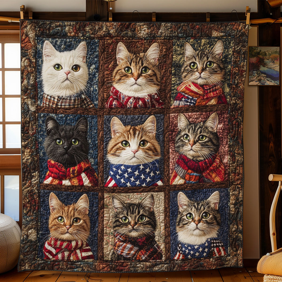 Starlit Cat WN1006082CL Quilt