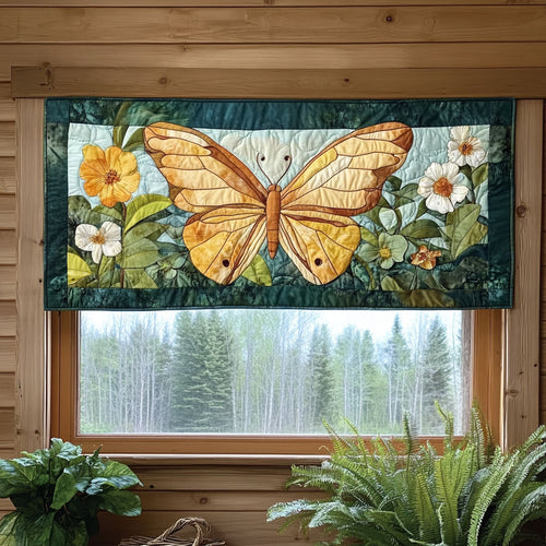 Gardenia Butterfly WP1403012CL Quilted Valance