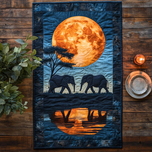 Elephant Sunset CW1805036CL Quilted Table Runner