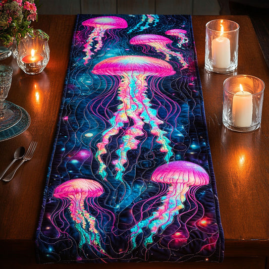 Color Jellyfish CW2205417CL Quilted Table Runner