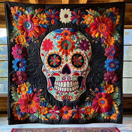 Blooming Skull CP1706025CL Quilt
