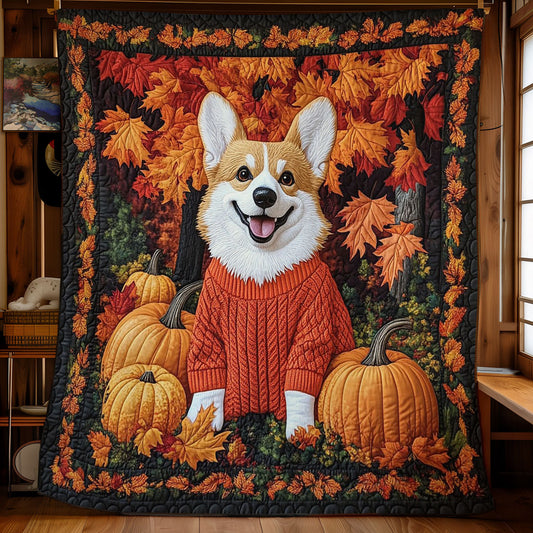 Corgi Fall Charm CW0807011CL Quilt