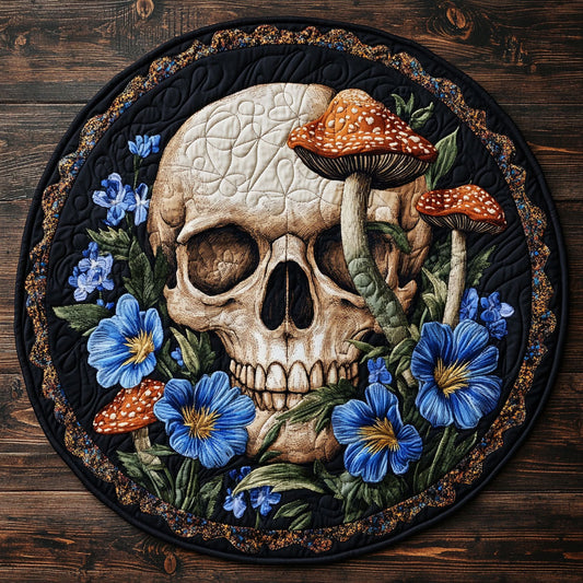 Skull Forest CW1607044CL Quilted Round Mat