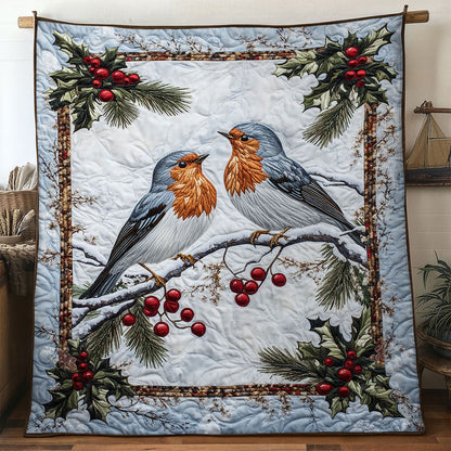 Festive Nest European Robin WN2810030CL Quilt