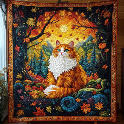 Cat Of The Fall WY0307018CL Quilt