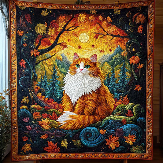 Cat Of The Fall WY0307018CL Quilt