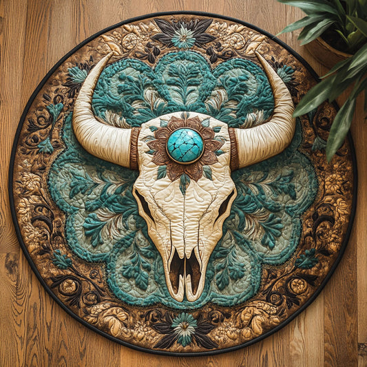 Mandala Skull CW1905243CL Quilted Round Mat