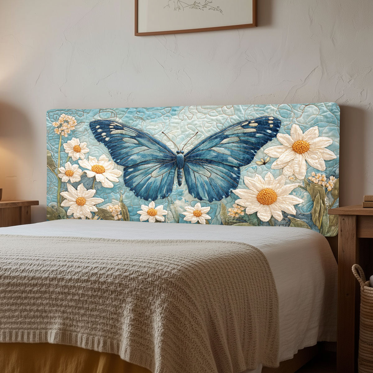 Butterfly and Daisy CW1812016CL Quilted Headboard Slipcover