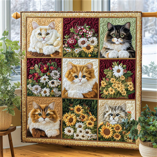House Cat Garden Playout XK0611004CL Quilt