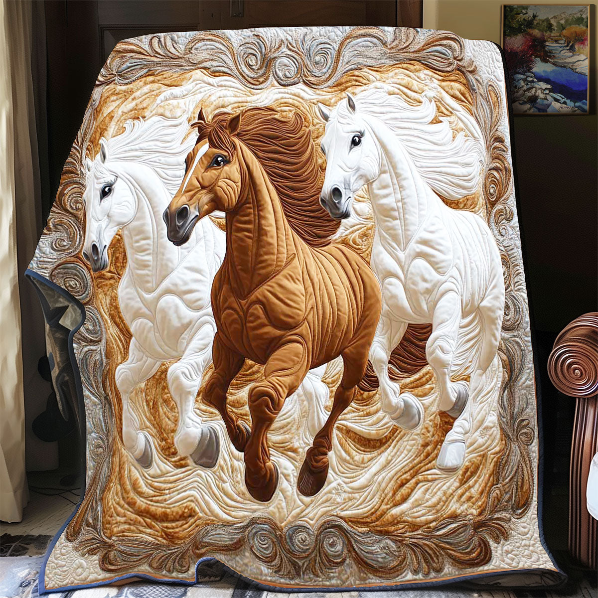 Serene Horse WP3012028CL Quilt