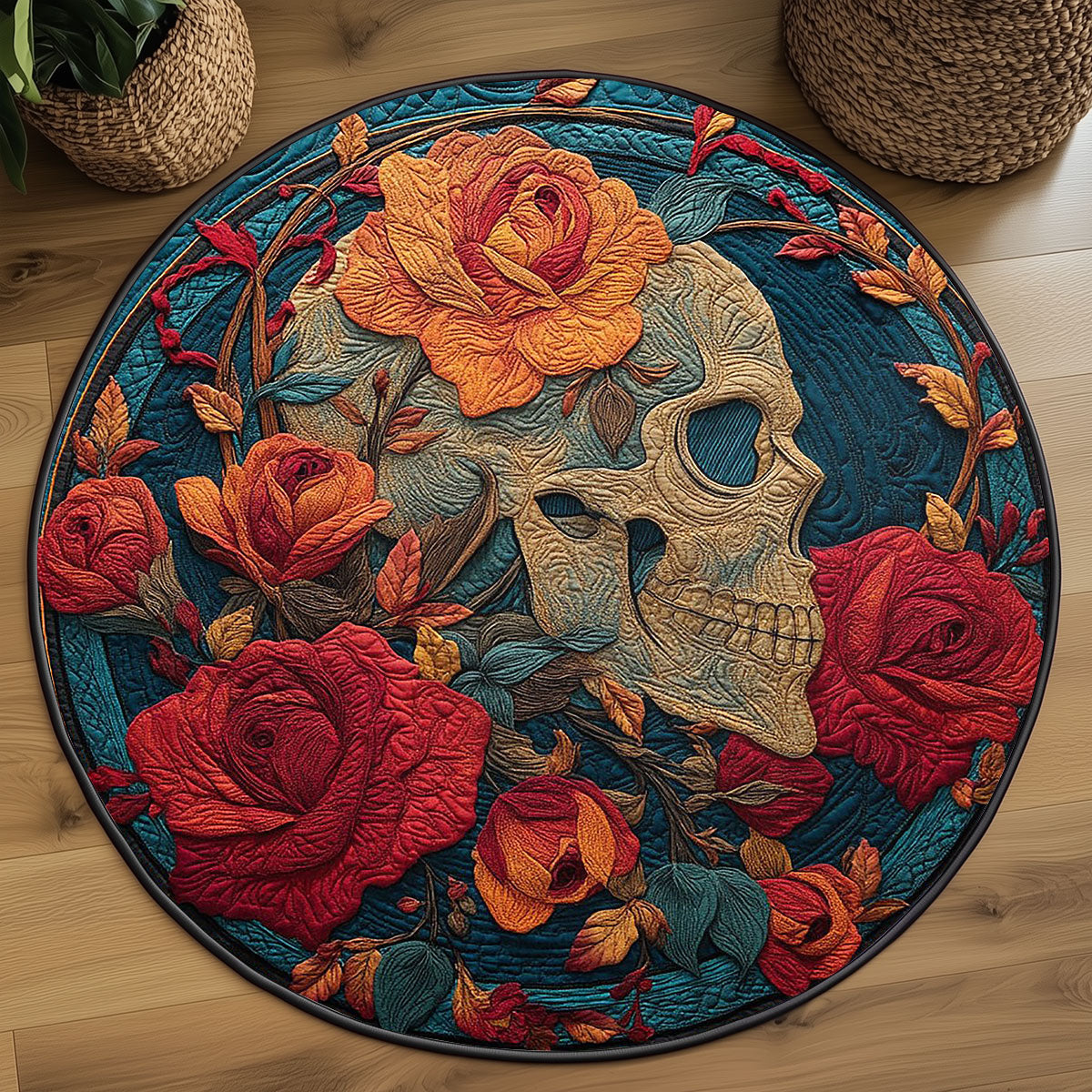 Eternal Bloom WP2204026CL Quilted Round Mat