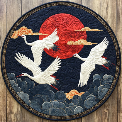 Crane Dream CW2205419CL Quilted Round Mat