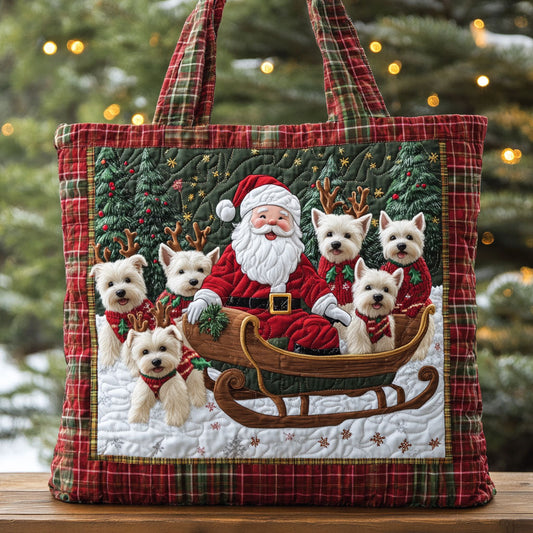 Terrier Holiday Spirit WN1211115CL Quilted Tote Bag