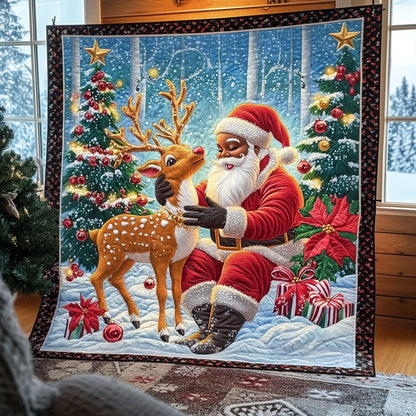 Santa with Reindeer CW0511009CL Quilt