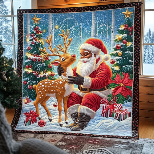 Santa with Reindeer CW0511009CL Quilt
