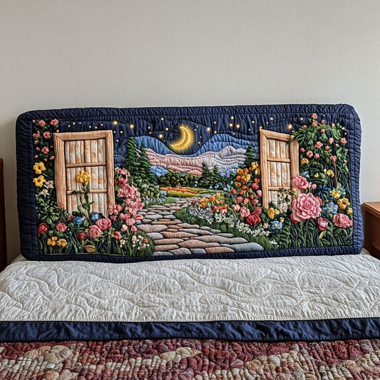 Night Blossom Haven KL2512024CL Quilted Headboard Slipcover