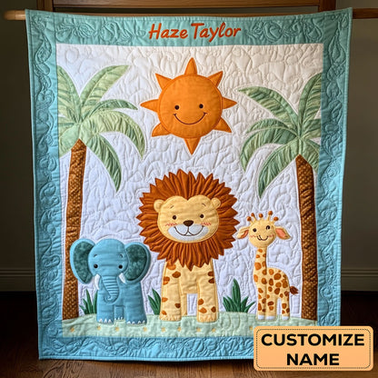 Wild Day WN2307104CL Personalized Baby Quilt