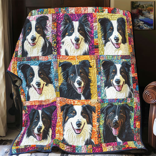 Happy Border Collie WY2001083CL Quilt